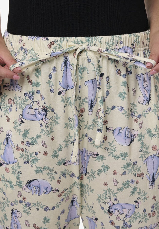 Eeyore Lounge Pajama Pants Cotton Watercolor Floral Lounge Pants, , alternate image number 4