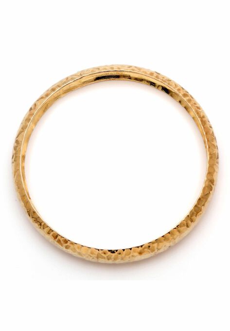 Goldtone Hammered 3-Piece Bracelet Set (11mm), 8.5", , on-hover image number null