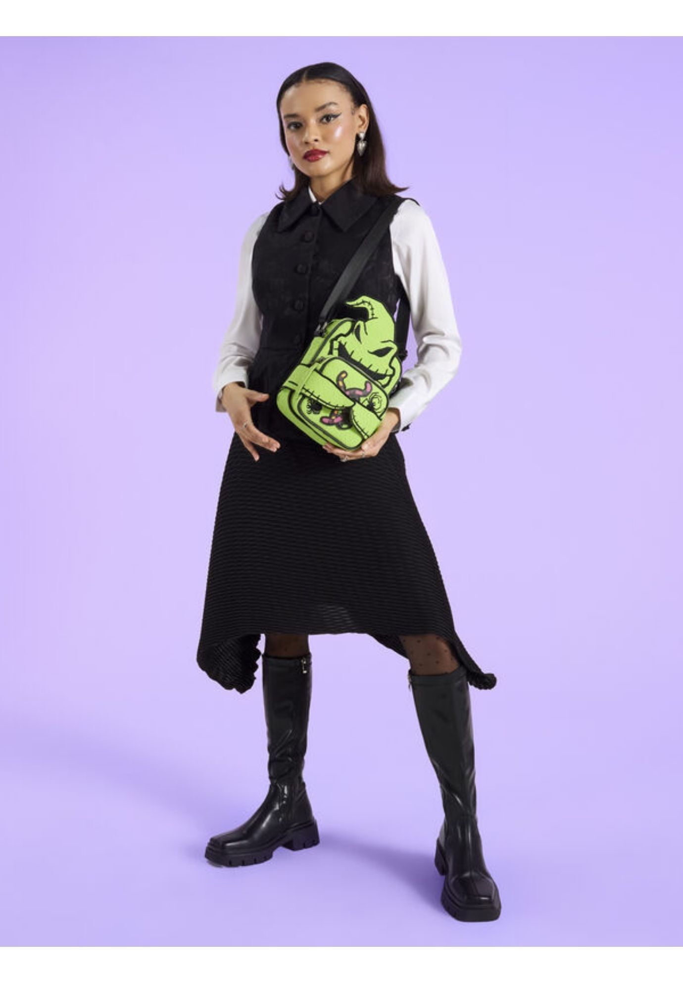 Loungefly x Disney Nightmare Before Christmas Oogie Boogie Crossbuddies Bag, GREEN, alternate image number 7