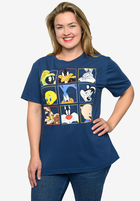Women'S Looney Tunes Classic Characters T-Shirt Blue T-Shirt, , alternate image number null