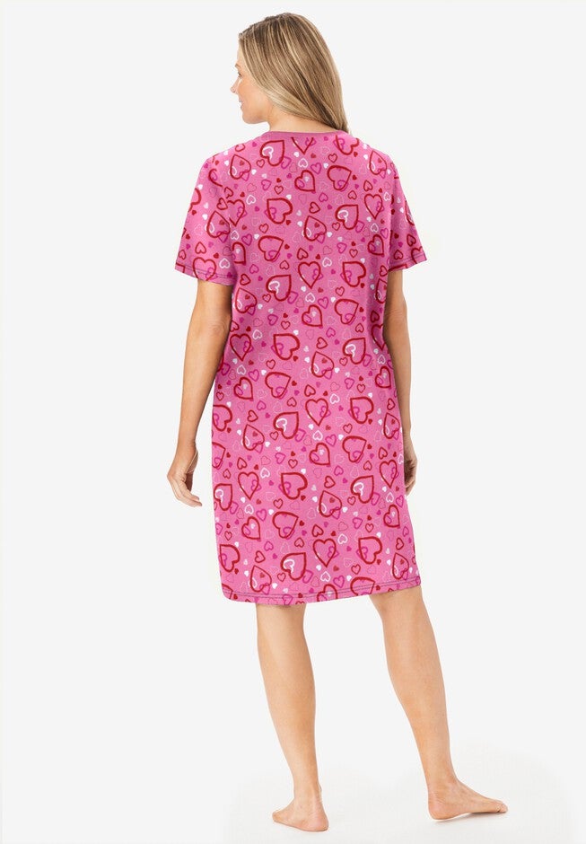 Print Sleepshirt, PINK HEARTS, on-hover image number null
