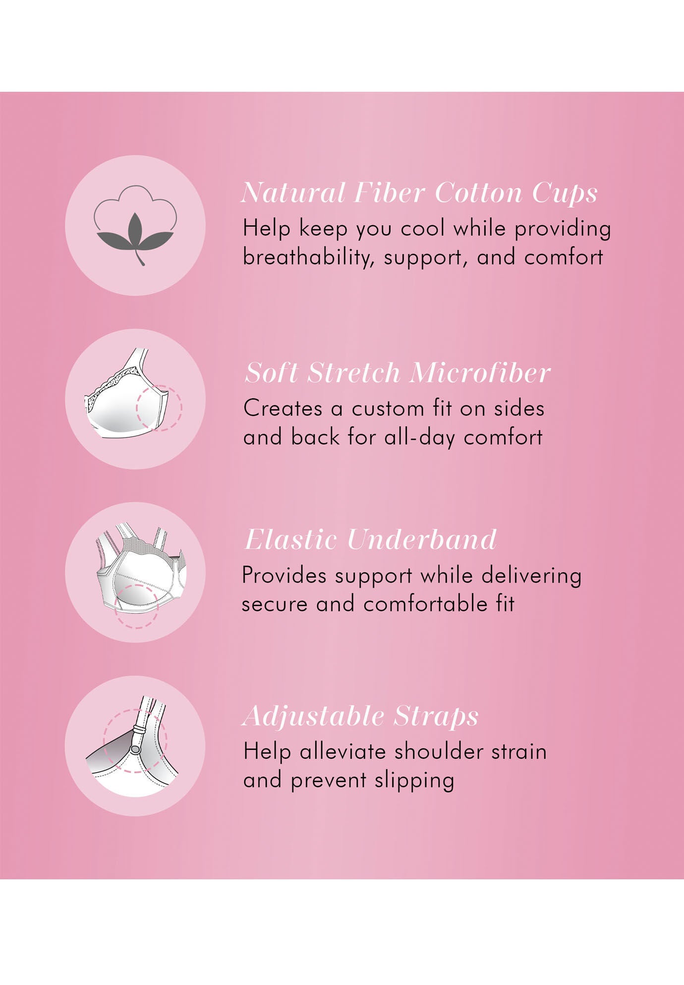 Fully® Cotton Soft Cup Lace Bra, , alternate image number 2