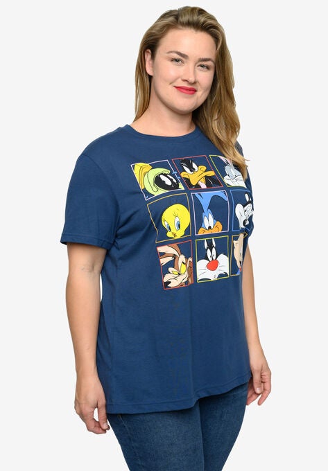 Women'S Looney Tunes Classic Characters T-Shirt Blue T-Shirt, , alternate image number null