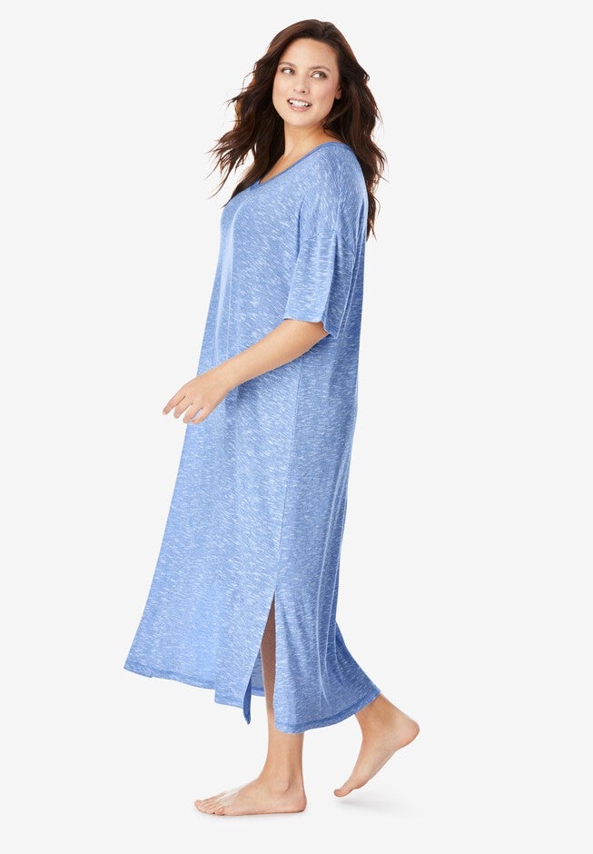 Long Marled Sleepshirt , , alternate image number null