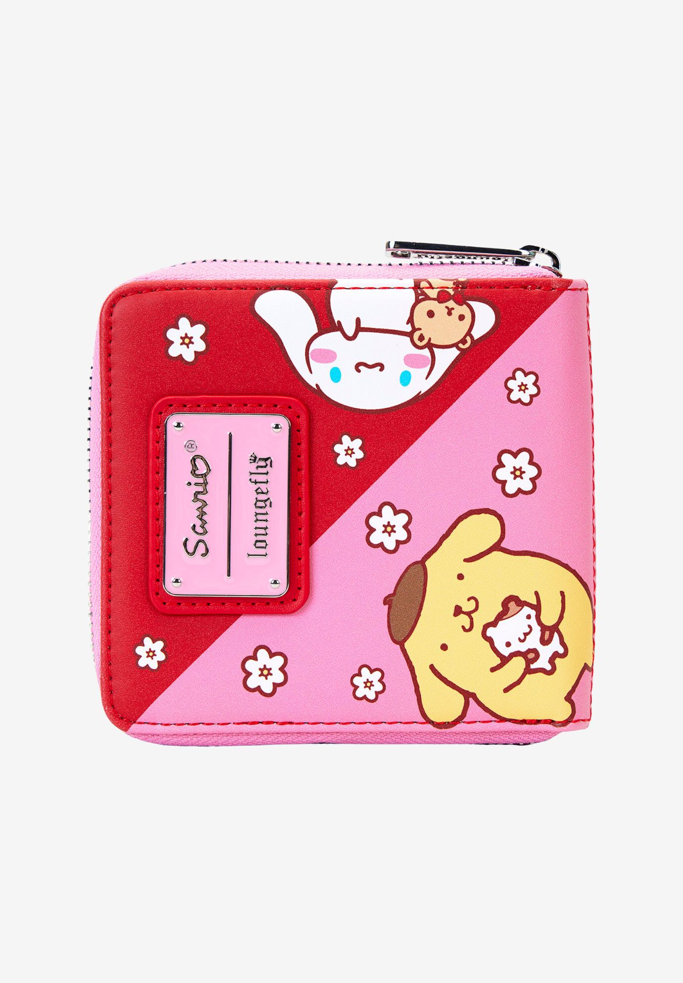 Loungefly x Sanrio Hello Kitty & Friends Wallet Color Block Zip Around, PINK, on-hover image number 1