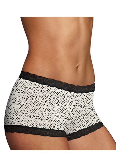 Microfiber and Lace Boyshort , TWINKLE, hi-res image number null