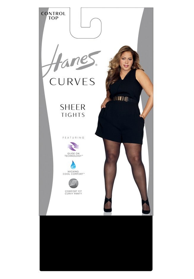 Curves Control Top Sheer Tights, , on-hover image number 1