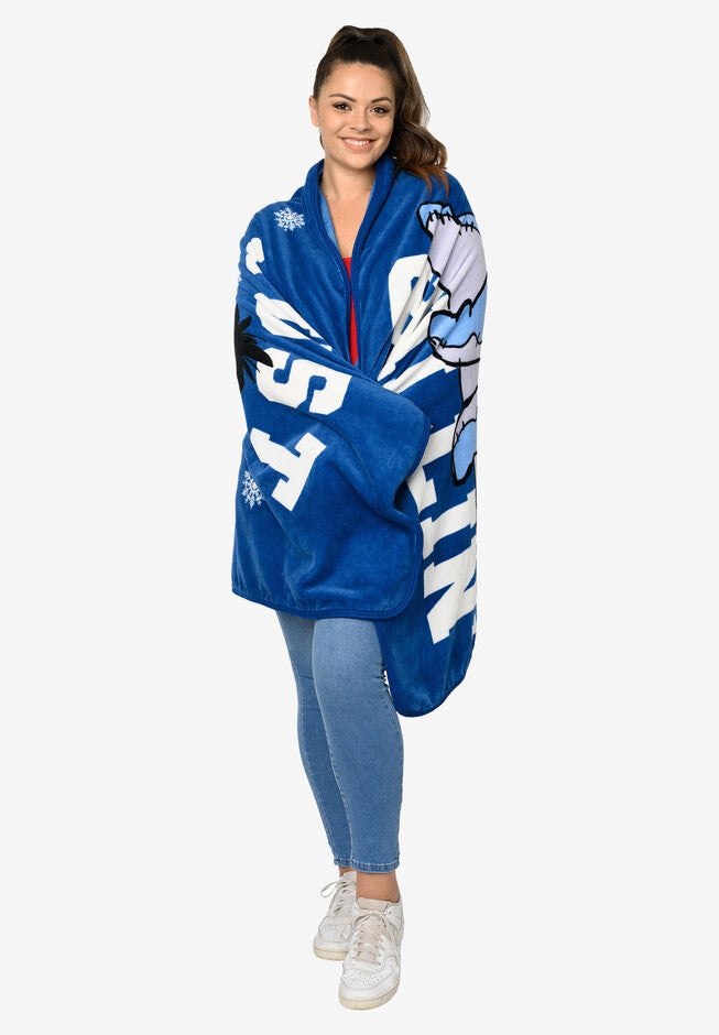 Disney Eeyore Plush Blanket 46 inches X 60 inches Just Chillin Blue, , alternate image number 5