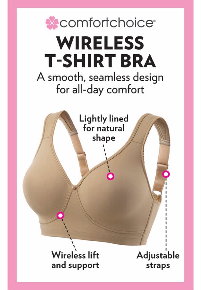 Wireless Microfiber T-Shirt Bra, , alternate image number 5