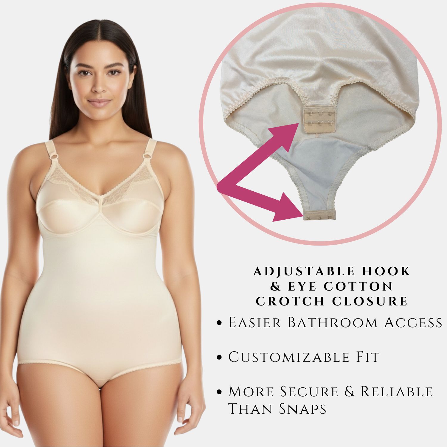 Light Control Wirelss Body Shaper, BEIGE, alternate image number 2