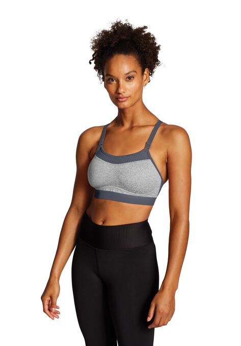 The Show-Off Sports Bra, OXFORD HEATHER GRAY, hi-res image number null