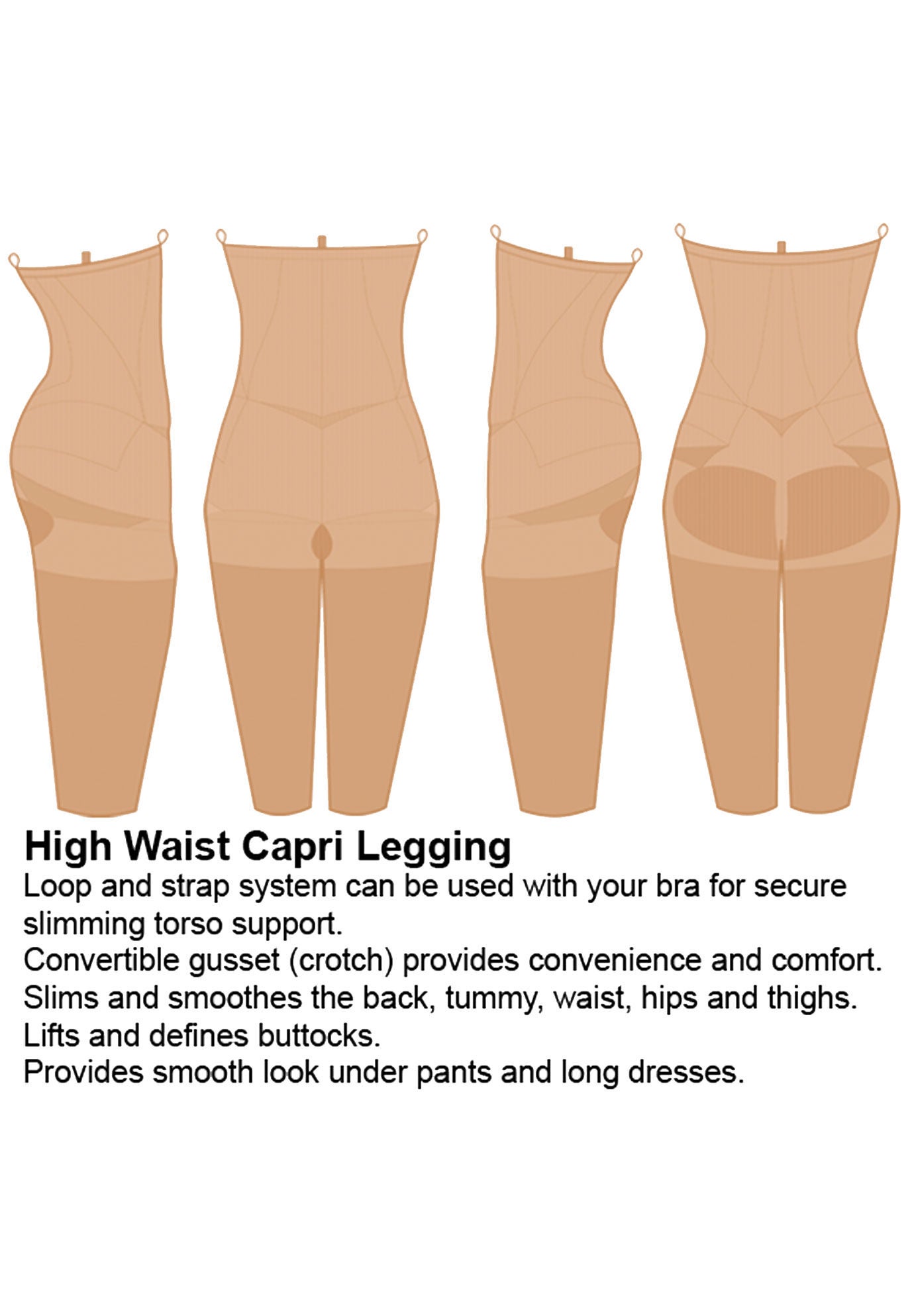 Julie France by Euroskins Capri Legging High Waist Shaper Girdle, , on-hover image number 1