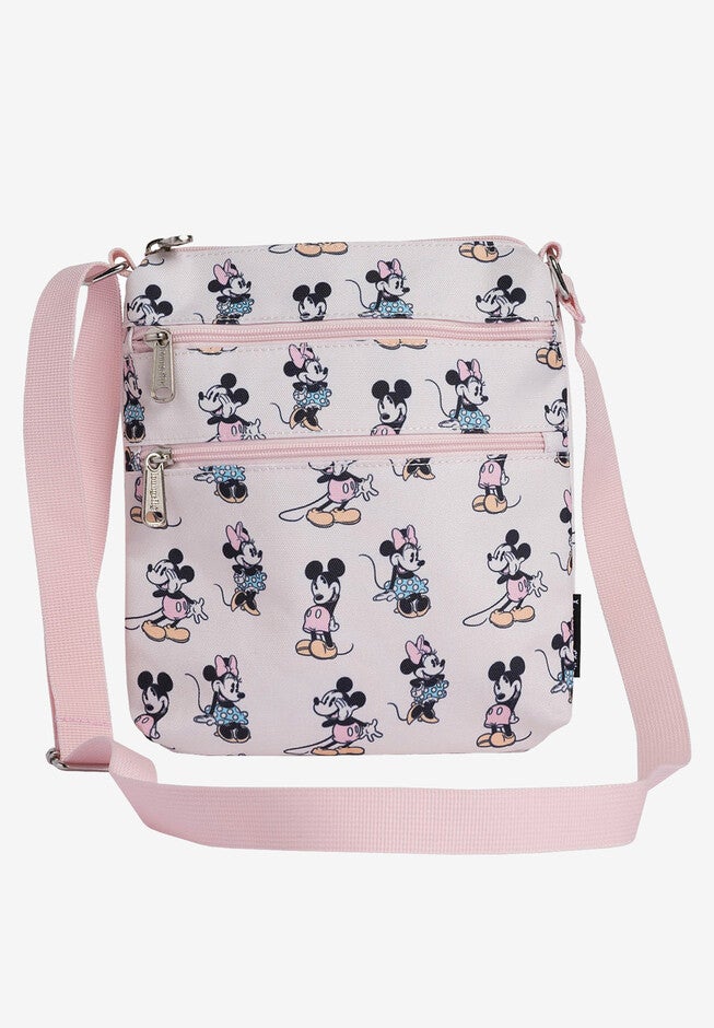 Loungefly x Disney Minnie and Mickey Mouse Passport Bag All-Over Pastel, , alternate image number 3