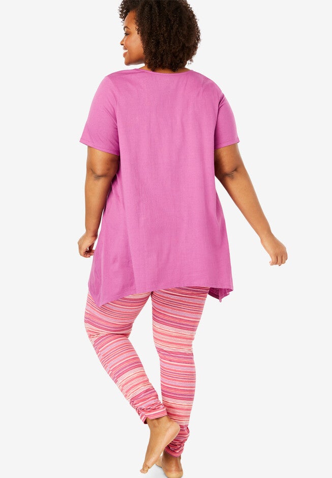 Lace Tunic & Legging PJ Set by Dreams & Co.®, , on-hover image number 1