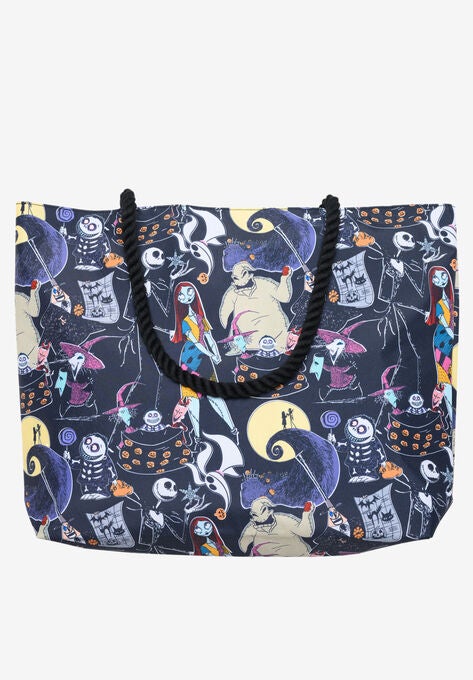 Disney Jack Skellington Tote Bag Travel Beach Nightmare Before Christmas Sally Tote Bag, , alternate image number null