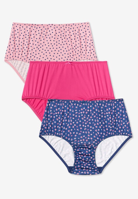 Cooling Microfiber Brief 3-Pack, PETITE DAISY PACK, hi-res image number null
