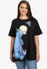Women's Plus Size Disney Eeyore Butterfly Black Short Sleeve T-Shirt, , alternate image number null