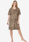 Short-Sleeve Sleepshirt, CLASSIC LEOPARD, hi-res image number null