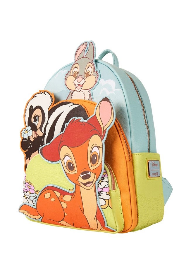 Loungefly x Disney Bambi Mini Backpack Triple Pocket, BLUE, alternate image number null