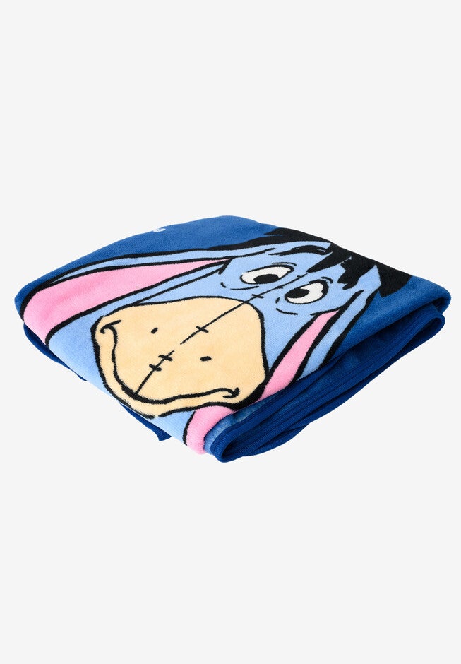 Disney Eeyore Plush Blanket 46 inches X 60 inches Just Chillin Blue, , on-hover image number 1