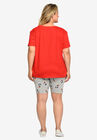 Mickey Mouse T-Shirt & Bike Shorts 2-Piece Set Disney Red Gray, , alternate image number null