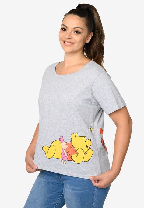 Winnie The Pooh & Friends Cropped T-Shirt Piglet Eeyore Tigger, , alternate image number null