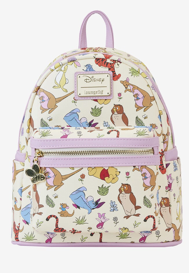 Loungefly X Disney Winnie The Pooh & Friends Mini Backpack Handbag, BEIGE, hi-res image number null