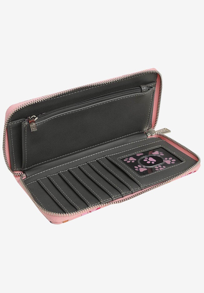 Loungefly x Disney Women's Zip Around Wallet Cats Cheshire Duchess, , alternate image number 3