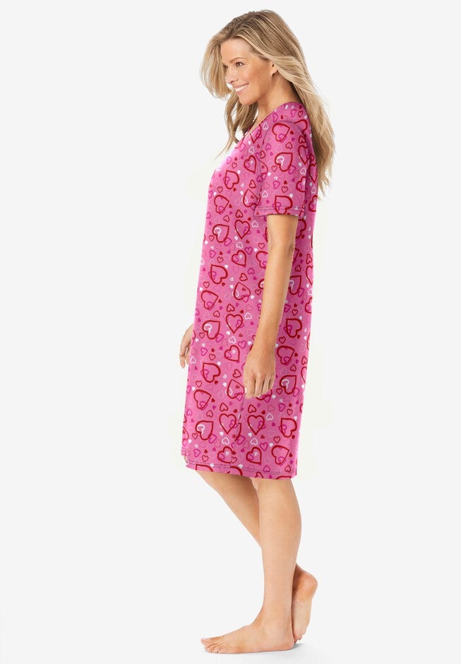 Print Sleepshirt, PINK HEARTS, alternate image number null