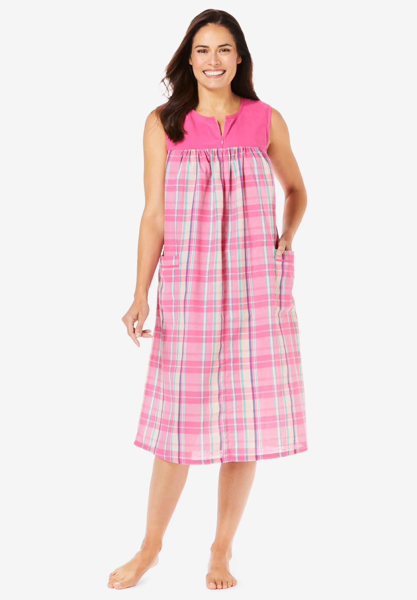 Zip Lounger, PEONY PETAL PLAID, hi-res image number 0