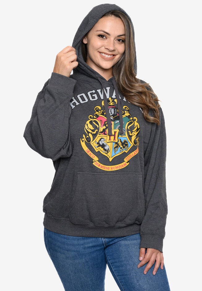 Harry Potter Hoodie Sweatshirt Hogwarts Crest Wizards, , alternate image number 2
