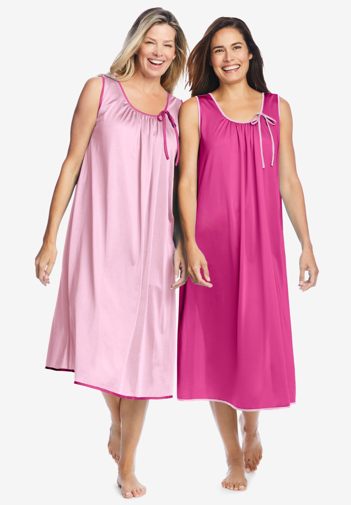 2-Pack Sleeveless Nightgown, PARADISE PINK PINK, hi-res image number 0