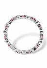 Simulated Birthstone Heart Eternity Ring, , on-hover image number 1