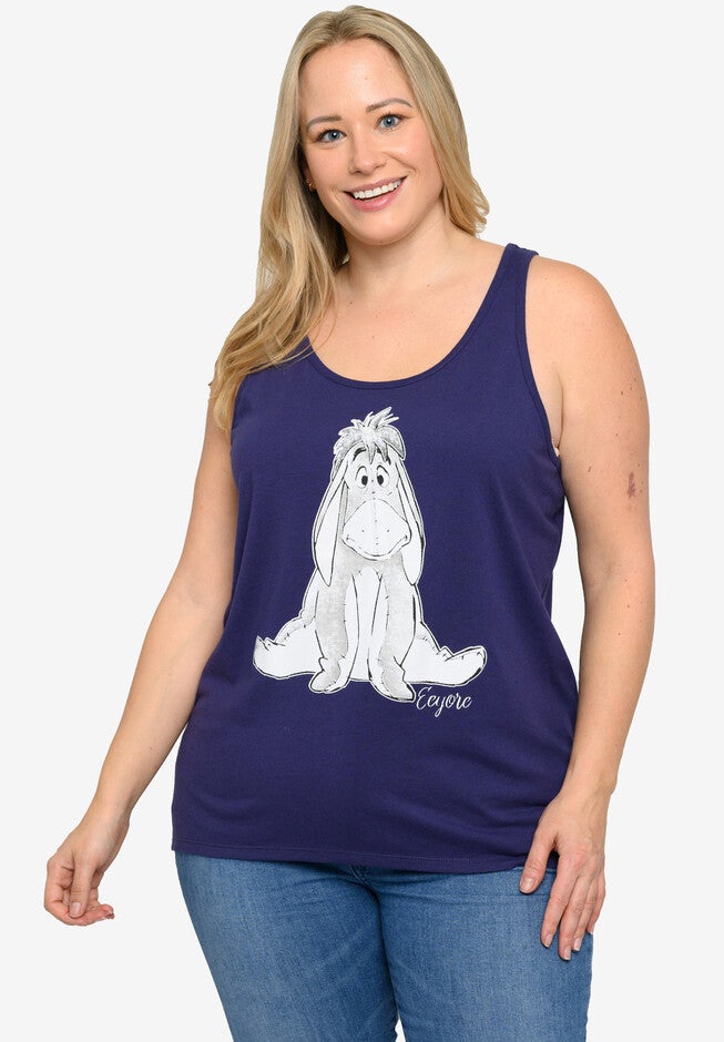 Disney Eeyore Tank Top Shirt Indigo Blue T-Shirt, , alternate image number 2