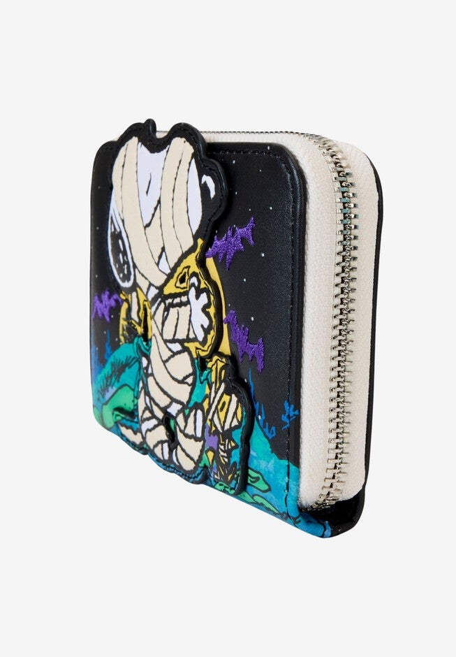 Loungefly x Peanuts Snoopy Mummy Zip Around Wallet, BLACK, alternate image number null