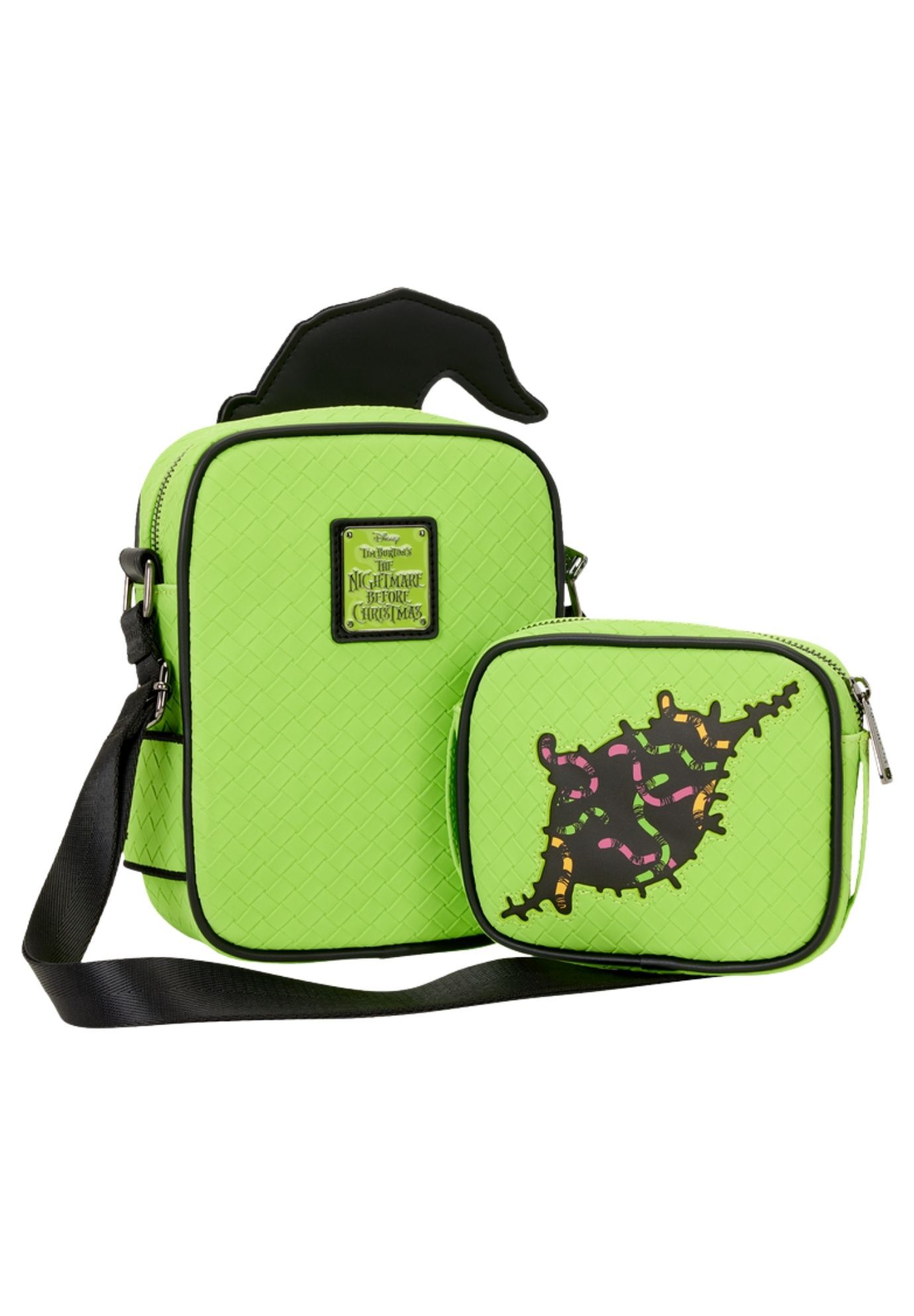 Loungefly x Disney Nightmare Before Christmas Oogie Boogie Crossbuddies Bag, GREEN, on-hover image number 1