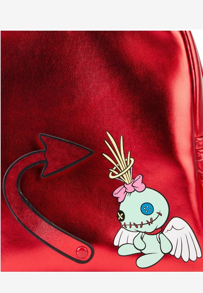 Loungefly X Disney Stitch Devil Cosplay Mini Backpack Handbag Purse Halloween Theme, , on-hover image number null