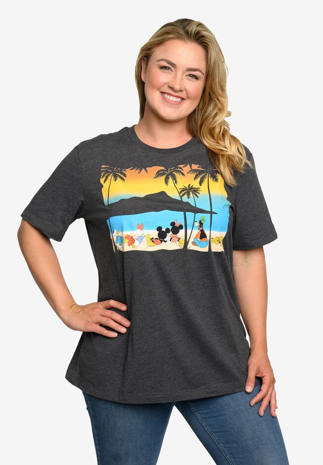 Mickey Mouse & Friends Sunset T-Shirt Charcoal, , on-hover image number 1