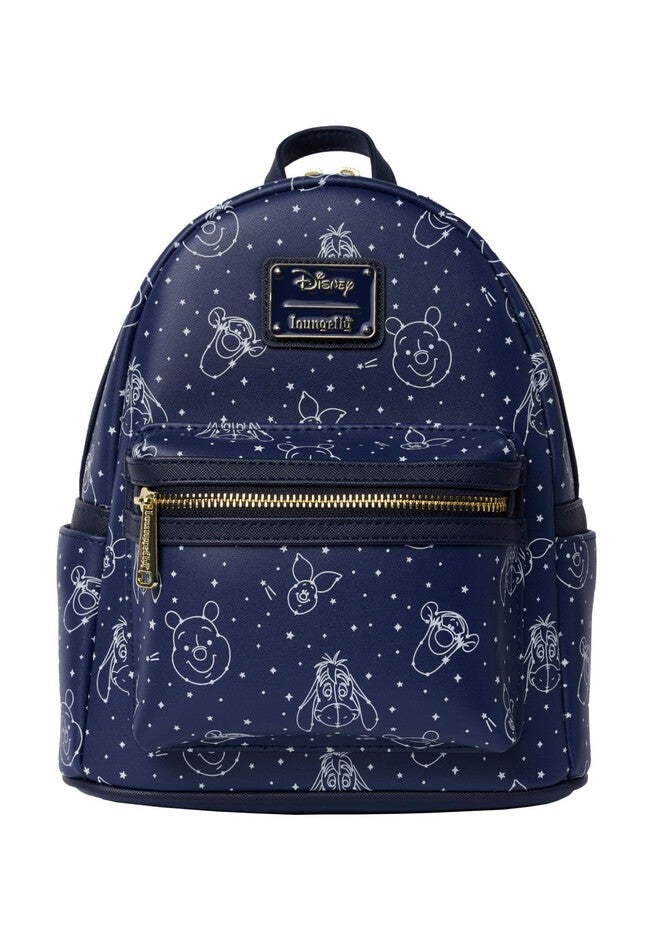 Loungefly x Disney Winnie the Pooh Constellation Mini Backpack Glow-In-the-Dark, BLUE, hi-res image number 0