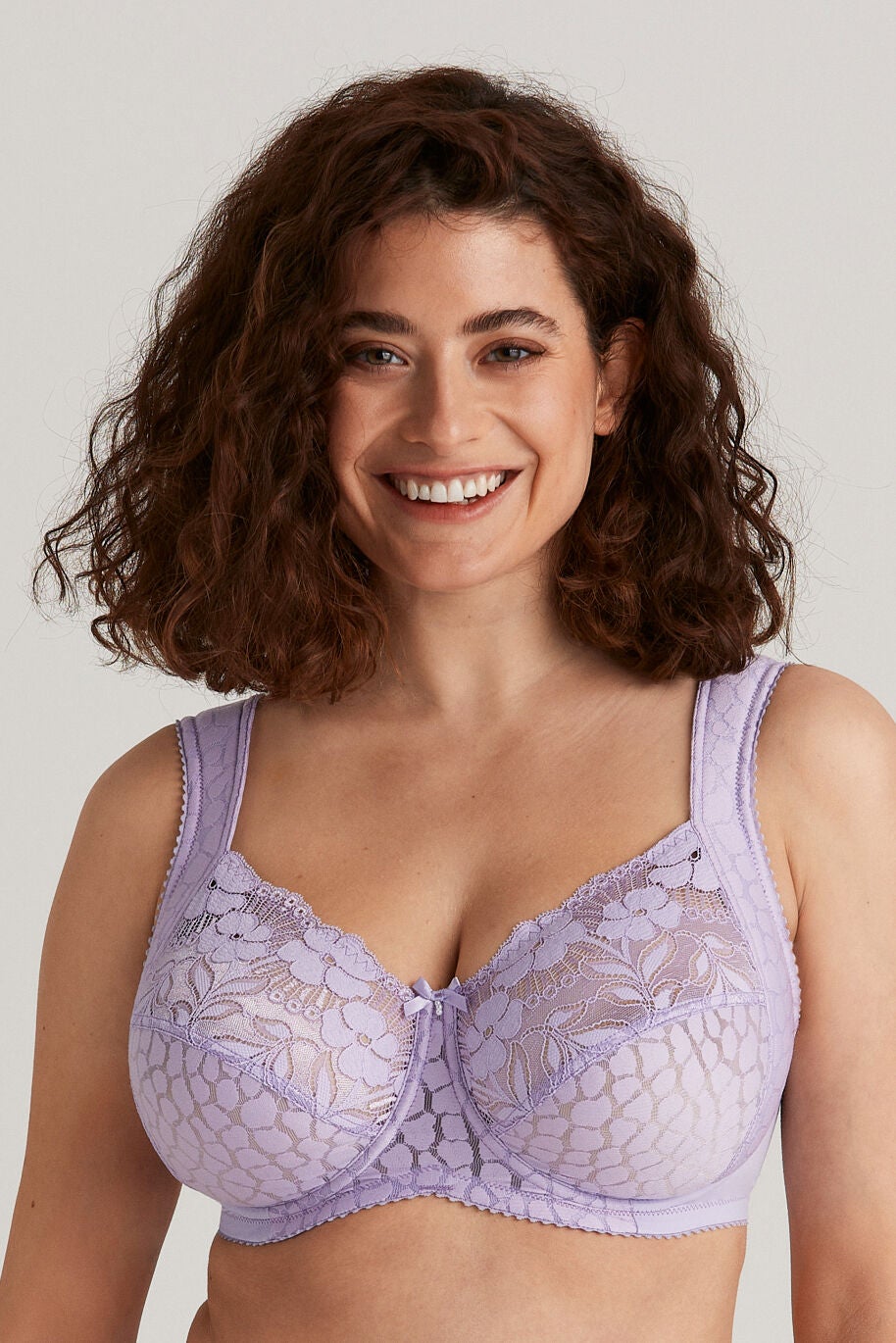Jacquard & Lace bra, LAVENDER, hi-res image number 0