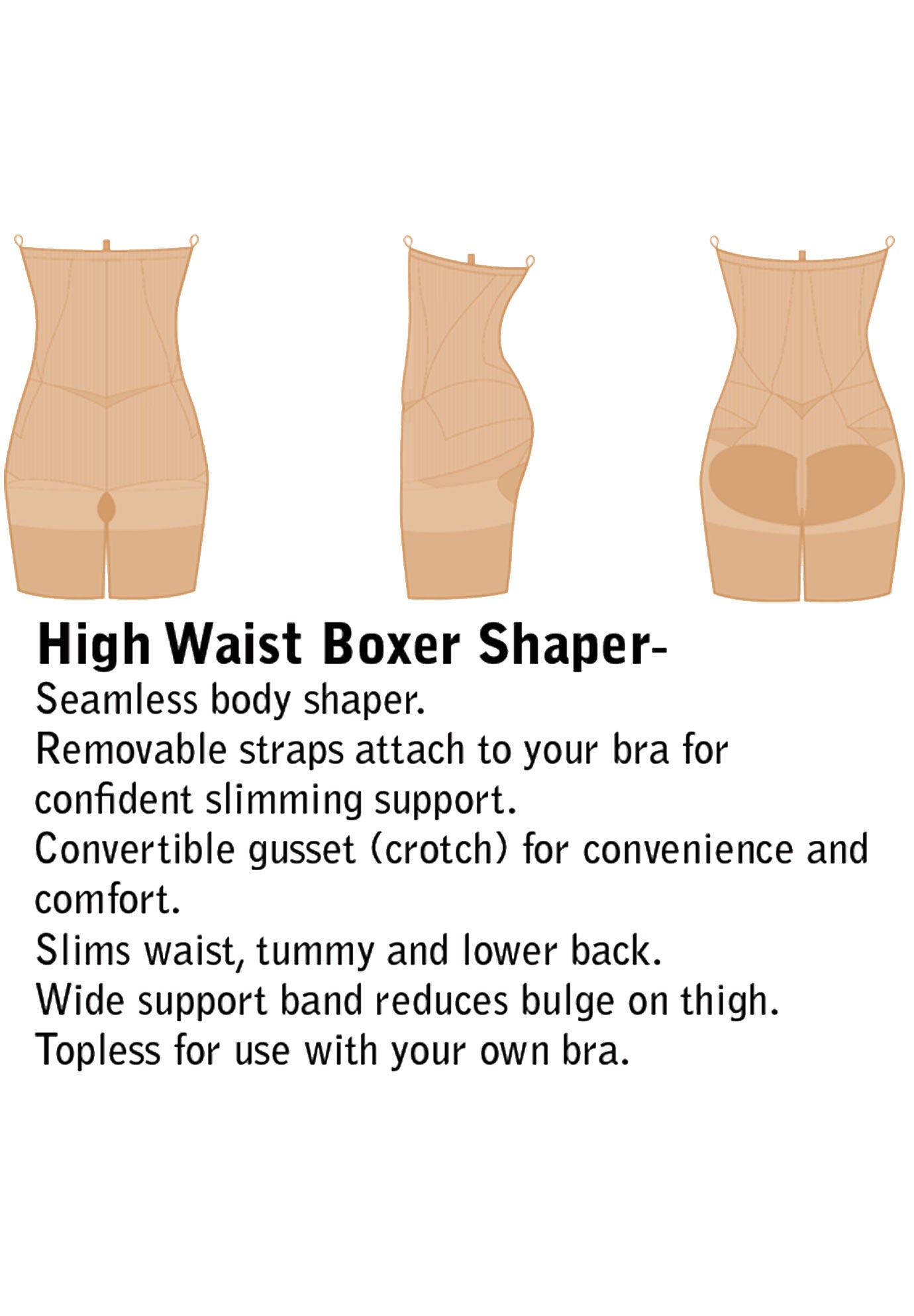 Julie France by Euroskins High Waist Boxer Shaping Panty, , on-hover image number 1