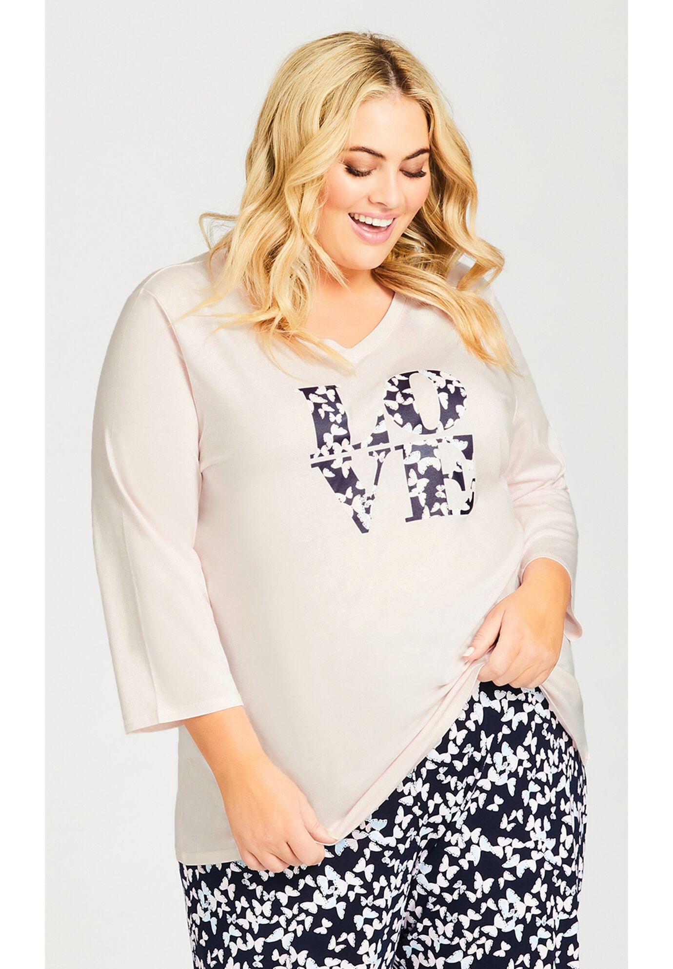 Love Sleep Top, PEARL, alternate image number 3