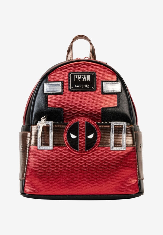 Loungefly X Marvel Deadpool Mini Backpack Metallic Red, RED, hi-res image number null