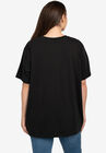 Women's Plus Size Disney Eeyore Butterfly Black Short Sleeve T-Shirt, , on-hover image number null