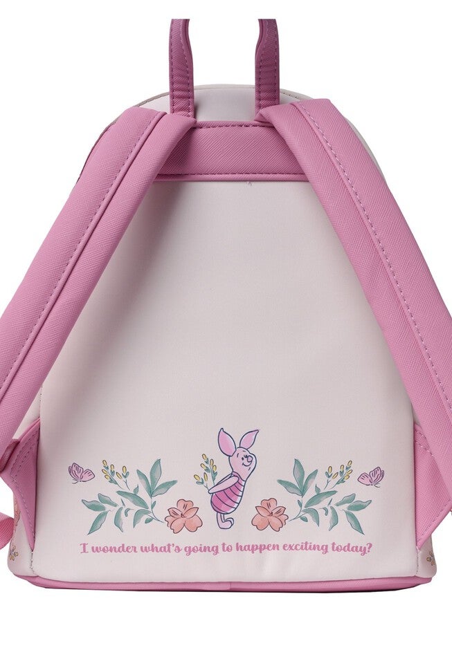 Loungefly x Disney Piglet Floral Mini Backpack Winnie the Pooh Pink, PINK, on-hover image number null