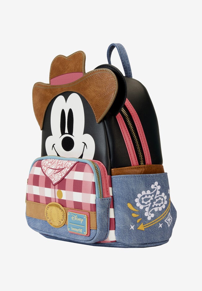 Loungefly X Disney Western Mickey Mouse Mini Backpack, , alternate image number null