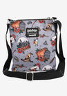Loungefly X Harry Potter Crossbody Travel Bag Nylon Tattoo All Over Print Crossbody Bag, , on-hover image number null