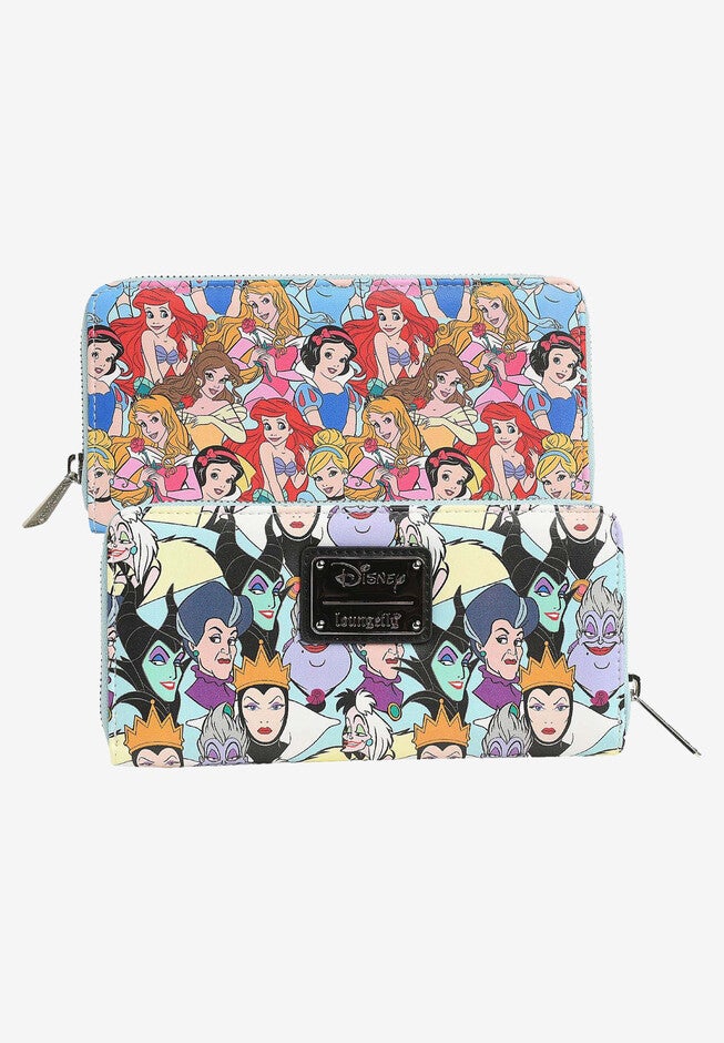 Loungefly x Disney Women's Zip Around Wallet Princess & Villains, , alternate image number 2
