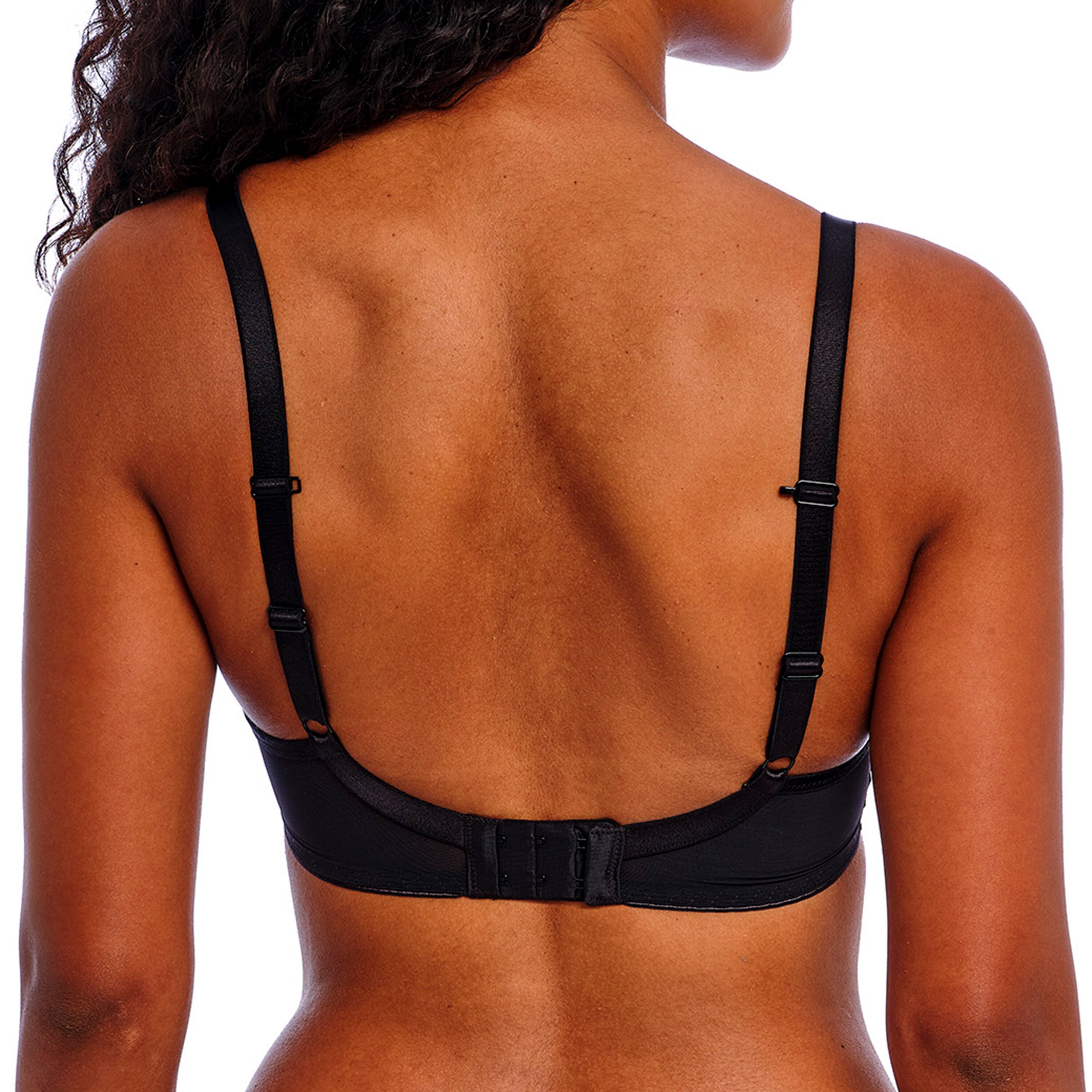 TAILORED UW MOLDED PLUNGE T-SHIRT BRA, BLACK, on-hover image number 1