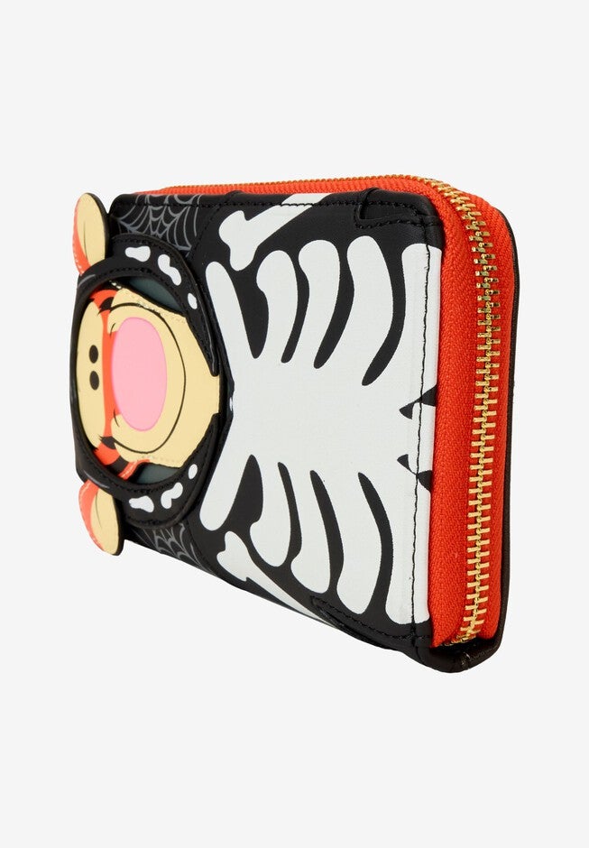Loungefly x Disney Winnie The Pooh Tigger Skeleton Zip Around Wallet, BLACK, alternate image number null